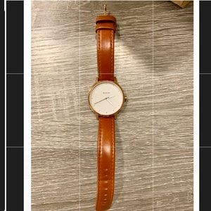 Nixon brown leather watch